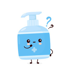 Cute happy smiling antiseptic bottle