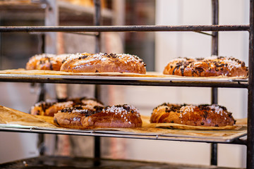 sweet cakes on a tray