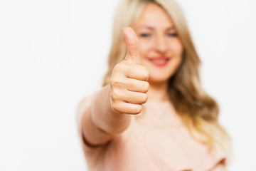 Woman Showing Thumb Up