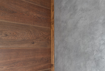 combination of wood and concrete wall
