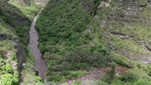 River downstream from a canyon, Chiche River