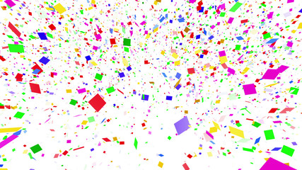 Colorful Confetti Particles Holiday Party 3D illustration background