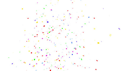 Colorful Confetti Particles Holiday Party 3D illustration background