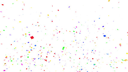 Colorful Confetti Particles Holiday Party 3D illustration background