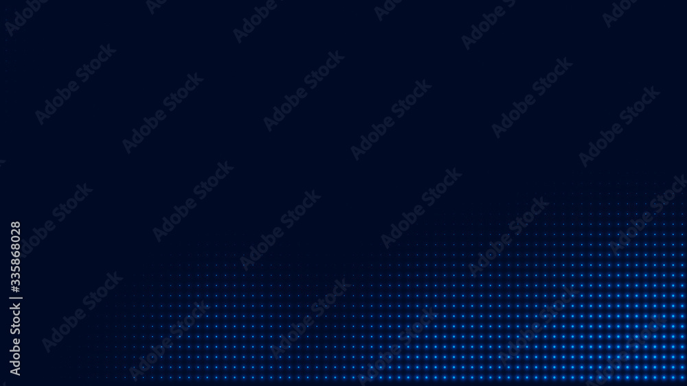 Poster dot blue pattern screen led light gradient texture background. abstract technology big data digital 
