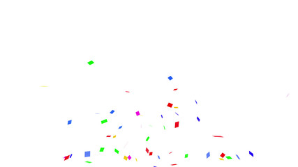 Colorful Confetti Particles Holiday Party 3D illustration background