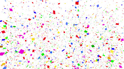 Colorful Confetti Particles Holiday Party 3D illustration background