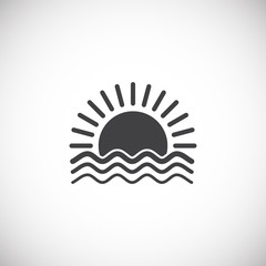 Sunset sunrise related icon on background for graphic and web design. Creative illustration concept symbol for web or mobile app