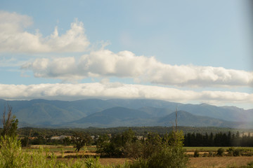 Pyrenees mountains landscape.