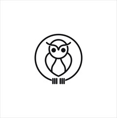 owl logo icon design template