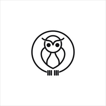 owl logo icon design template