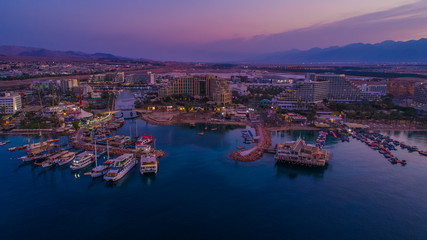 Fototapeta premium Eilat, Israel, aerial drone view