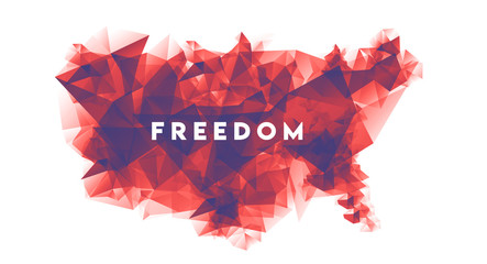 American Freedom USA polygon abstract map