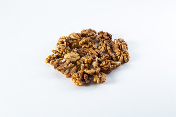 nuts lies on a white background