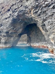 blue caves on the island