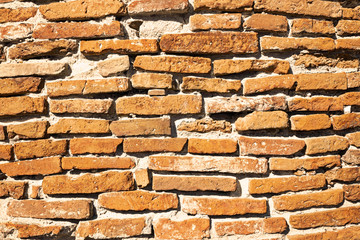 beautiful texture of old abandoned brick wall
