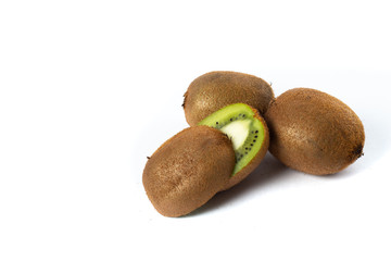 kiwi lies on a white background