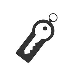 security token line icon on white backgraund. Key icon