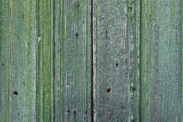 Fototapeta na wymiar green painted wooden planks