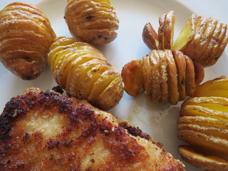 Fächerkartoffeln mit Schnitzel
