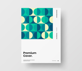 Amazing business presentation vector A4 vertical orientation front page mock up. Modern corporate report cover abstract geometric illustration design layout. Company identity brochure template.