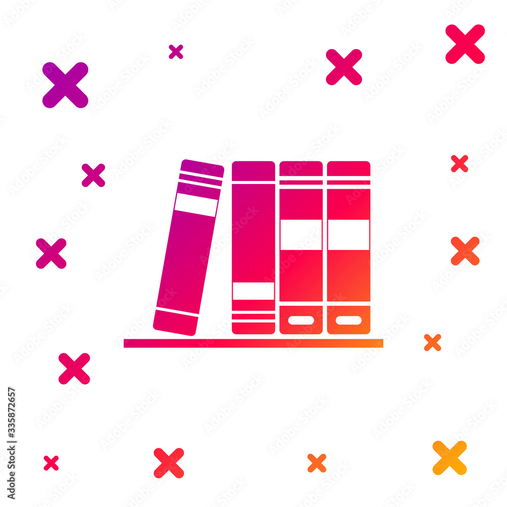 Poster color office folders with papers and documents icon isolated on white background. archives folder si