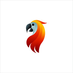 Colorful parrot logo icon design inspiration
