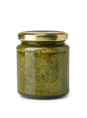 Italian Sauce of Crushed Pistachio "Pesto di Pistacchio" – Isolated on White Background