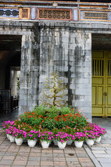 Ngọ Môn (Meridian Gate,  午門) in Hoàng thành (Imperial City) a walled citadel built in 1804...