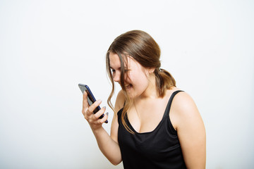 Fototapeta premium Woman with smartphone