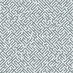 Abstract geometric seamless pattern. Maze. Labyrinth.