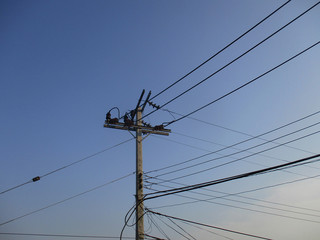 photo from thailand , electric poles	