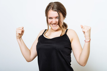 Obraz premium Joyful. Very happy woman