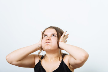 Fototapeta premium Close ears woman