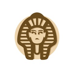 Pharaoh face icon on white background