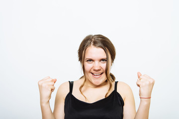 Fototapeta premium Joyful. Very happy woman