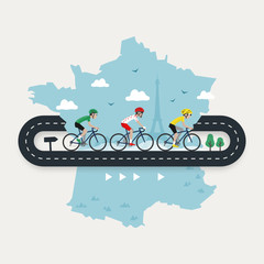 Tour de France, la grande boucle - obrazy, fototapety, plakaty