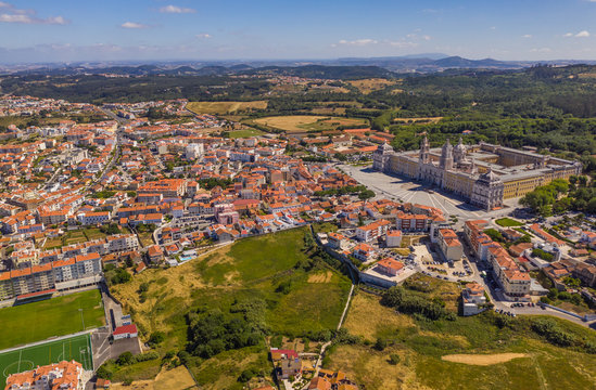 Mafra in Portugal, aerial drone view