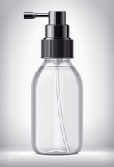 Sprayer bottle on background. Black Cap version. 