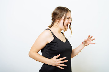Angry screaming woman