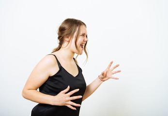 Angry screaming woman