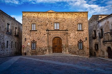 Episcopal Palace in Caceres, Extremadura, Spain. Located in Plaza Santa Maria