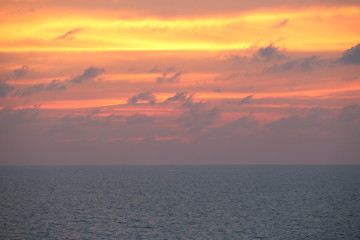 Sunset on the sea