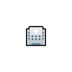 Hospital Isolated Realistic Vector Icon. Medical Hospital Illustration Emoji, Emoticon, Icon