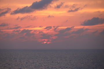 Sunset on the sea