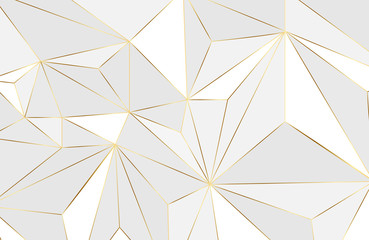 Abstract geometric layout background with white and gold element. Abstract modern background. Elegant geometric design with golden line vector - obrazy, fototapety, plakaty
