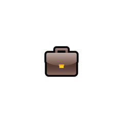 Briefcase  Isolated Realistic Vector Icon. Handbag, Bag Illustration Emoji, Emoticon, Icon