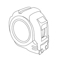 Tape Measure, construction or carpentry tool isolated on white background. Vector illustration.