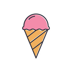 ice cream vector icon in trendy flat design