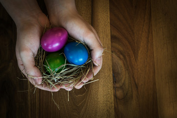 Eine Handvoll Ostereier